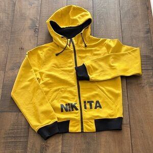 Nikita Yellow lightweight Hoodie Jacket with Black Accents